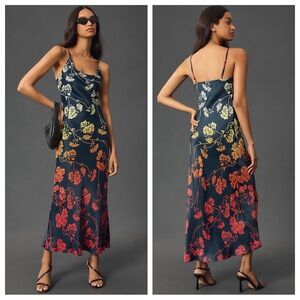 Anthropologie Conditions Apply Elva Slip Midi Dress Floral Print Maxi Dress XS